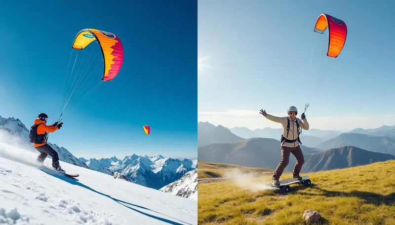Can I use a power kite for snowkiting or landboarding?