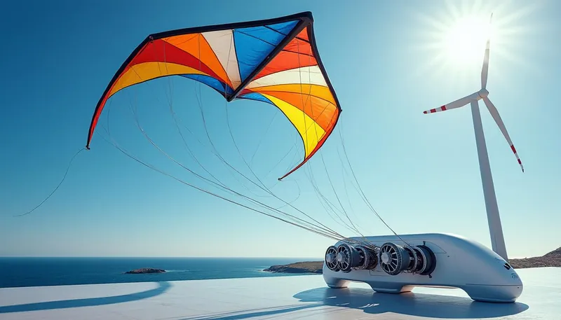 How does a traction kite generate power?