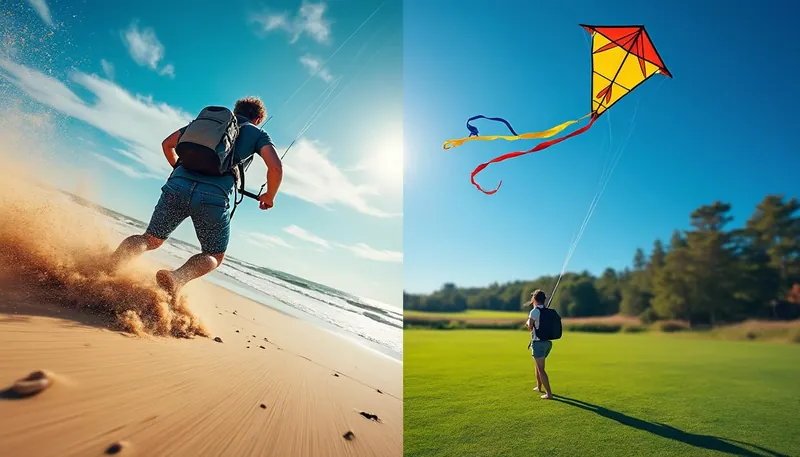 How does traction kiting differ from kite flying?