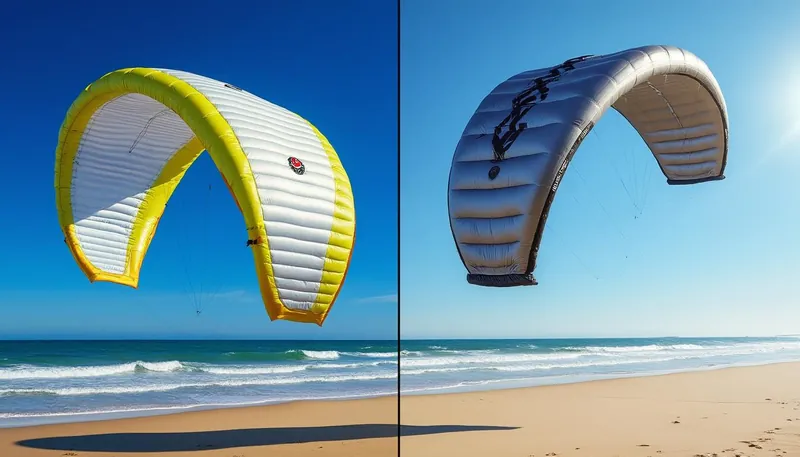 What is the difference between foil kites and inflatable kites?