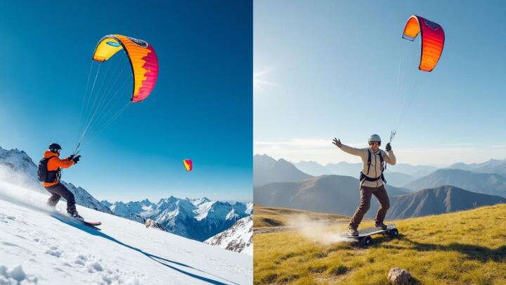 discover whether a power kite is suitable for snowkiting or landboarding, including tips on kite selection and safety considerations for both sports.