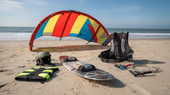 discover the essential equipment needed for traction kiting to ensure safety and maximize your performance on the water or land.